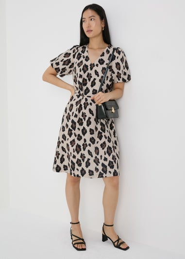 Et Vous Brown Leopard Print Dress