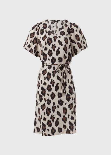 Et Vous Brown Leopard Print Dress