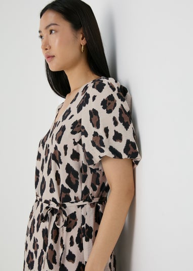 Et Vous Brown Leopard Print Dress