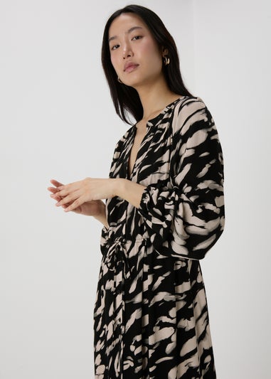 Et Vous Black Printed Shirt Dress