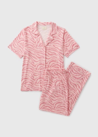 Pink Zebra Print Pyjama Set