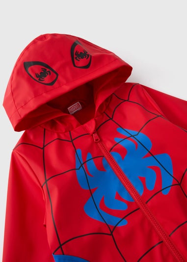 Spiderman Boys Red Mac Coat (1-7yrs)