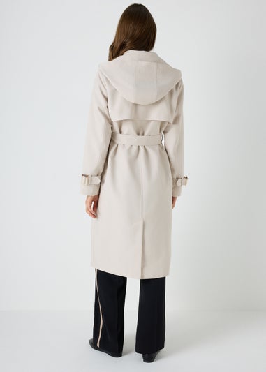 Et Vous Stone Hooded Trench Coat