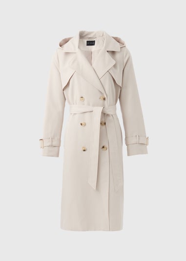 Et Vous Stone Hooded Trench Coat