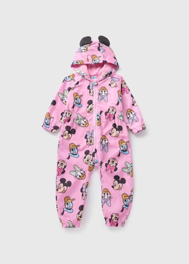 Disney Kids Pink Minnie Mouse Puddle Suit (1-7yrs)