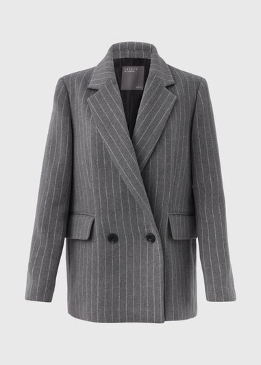 Grey Pinstripe Blazer