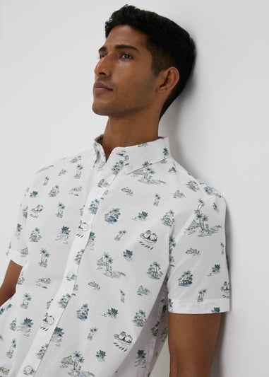 White Island Print Shirt