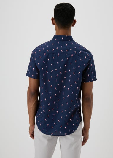 Navy Flamingo Shirt