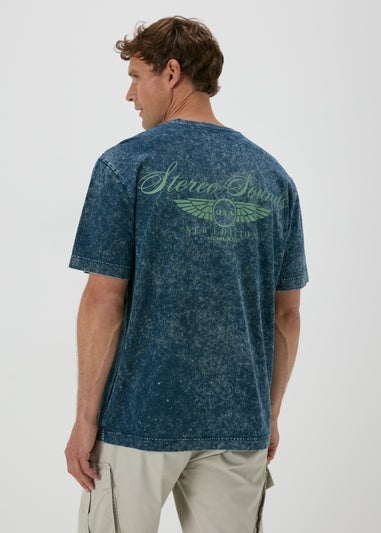 Blue Acid Wash T-Shirt