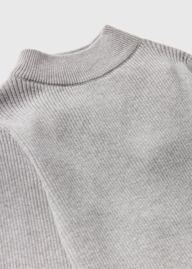 Girls Grey Roll Neck Jumper (7-15yrs)