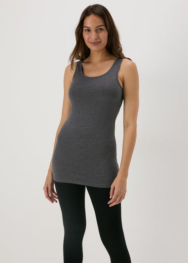 Charcoal Longline Vest