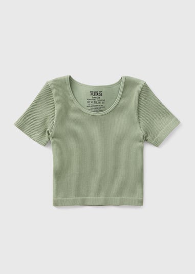 Girls Green Seamless Top (7-15yrs)