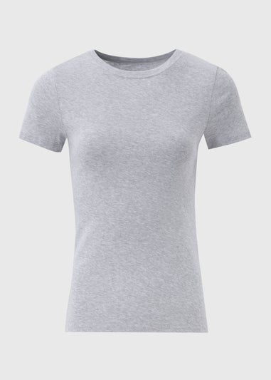 Grey Fitted Short Sleeve T-Shirt