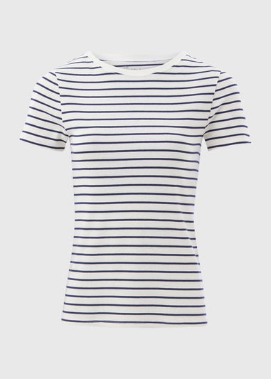 White Stripe Fitted T-Shirt