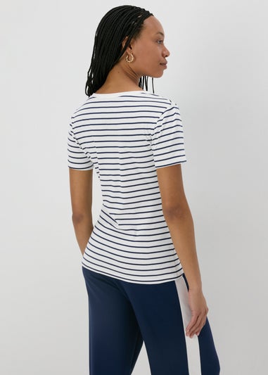 White Stripe Fitted T-Shirt