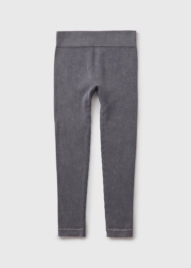 Girls Grey Seamless Leggings (7-15yrs)