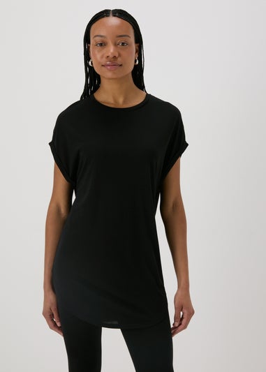 Black Longline T-Shirt