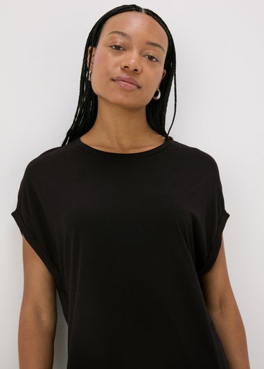 Black Longline T-Shirt