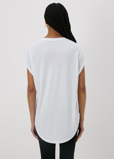 White Longline T-Shirt