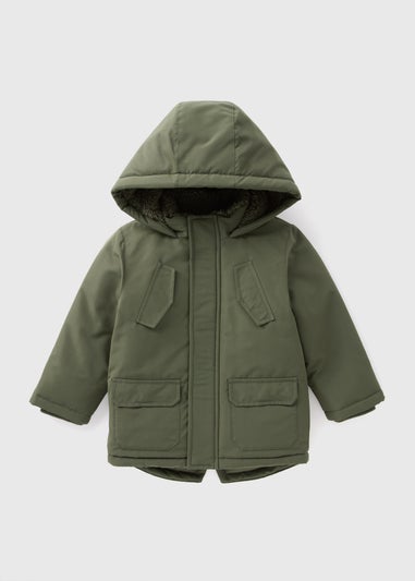 Boys Khaki Parka Coat (1-7yrs)