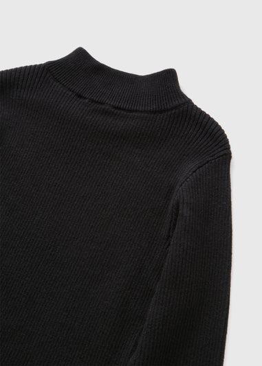 Girls Black Roll Neck Jumper (7-15yrs)