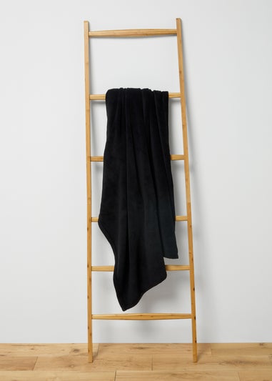 Plain Black Throw (130cm x 150cm)