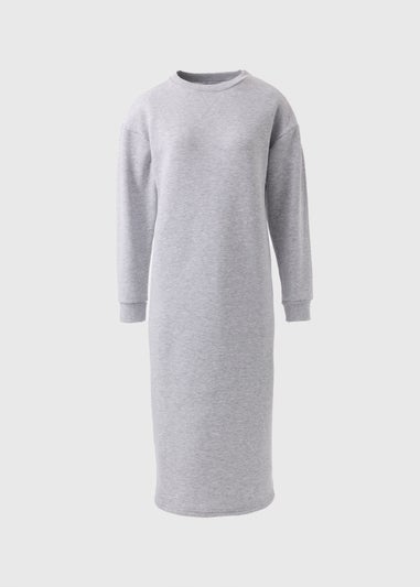 Grey Midi Sweater Dress