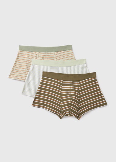 3 Pack Green Stripe Hipsters