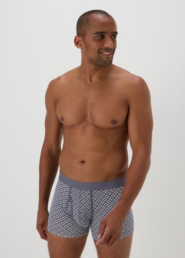 3 Pack Blue Keyhole Geo Boxers