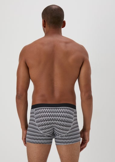 5 Pack Grey Keyhole Patterned Boxers