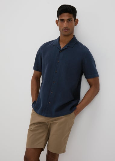 Navy Double Cloth Shirt