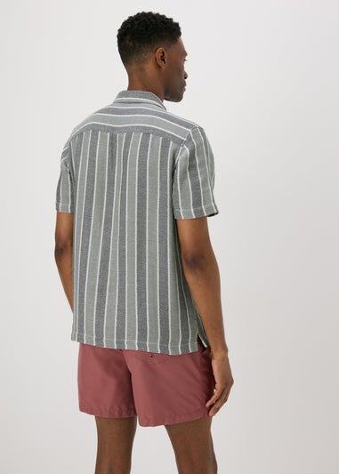 Grey Striped Cloth Shirt