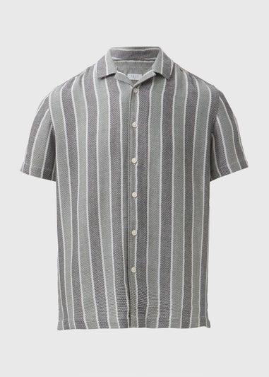 Grey Striped Cloth Shirt