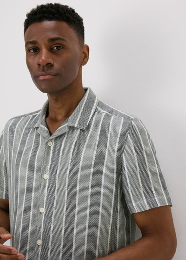 Grey Striped Cloth Shirt