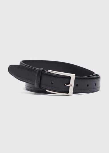 Black PU Brogue Belt