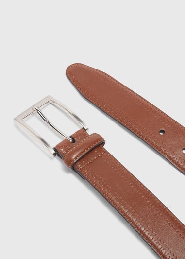 Tan PU Brogue Belt