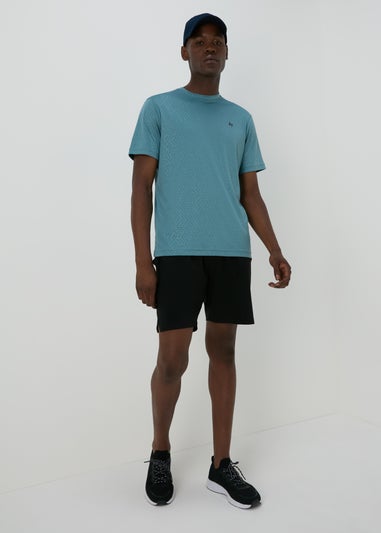 Souluxe Teal Geometric T-Shirt