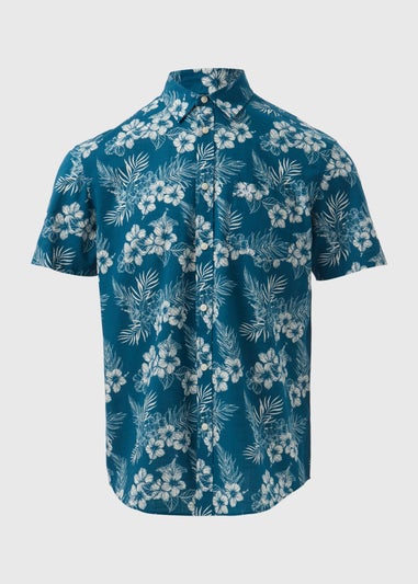 Navy Floral Print Shirt