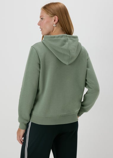 Khaki Zip Up Hoodie