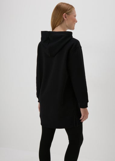 Black Longline Hoodie