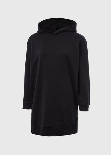 Black Longline Hoodie