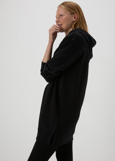 Black Longline Hoodie