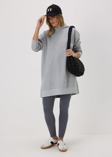 Grey Longline Hoodie