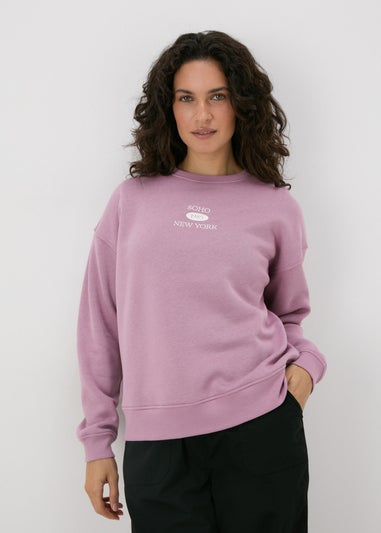 Purple Soho Print Sweatshirt