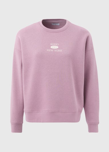 Purple Soho Print Sweatshirt