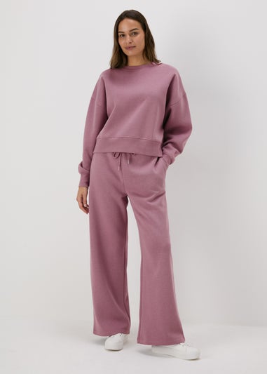 Purple Wide Leg Jogging Bottoms