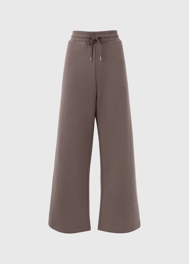 Brown Wide Leg Jogging Bottoms