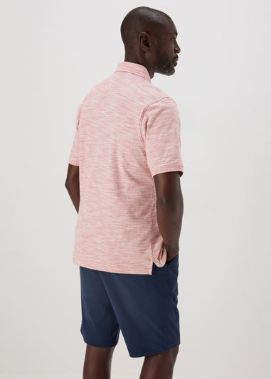 Pink Space Dye Polo Shirt