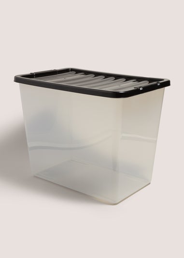 Black Lid Storage Box (80 Litres)