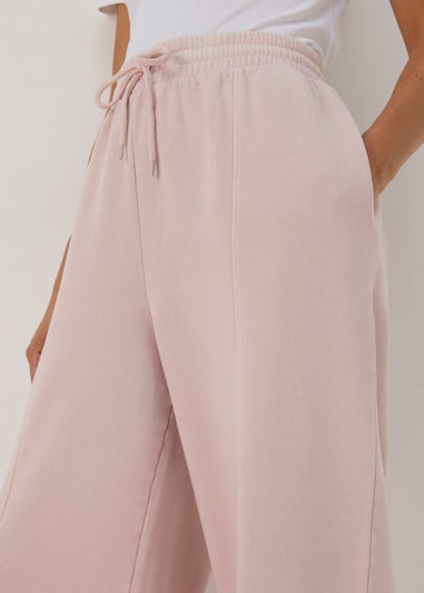 Pink Wide Leg Jogging Bottoms